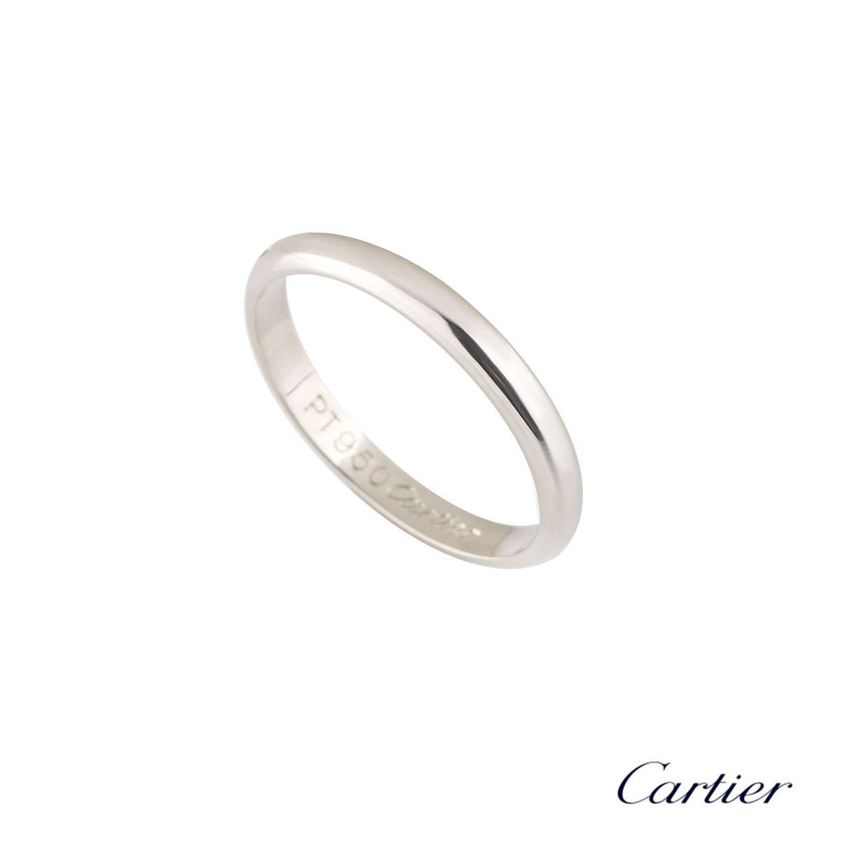 Cartier 1895 Platinum Wedding Ring B4012551 | Rich Diamonds